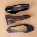 Leather Pointed-Toe Pumps