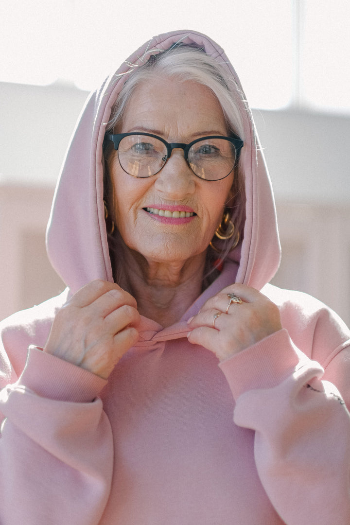 Soft Pink Zip Hoodie